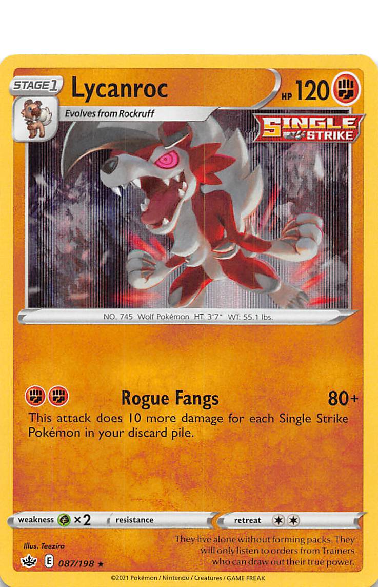 Lycanroc (087/198) [Sword & Shield: Chilling Reign] | Pegasus Games WI