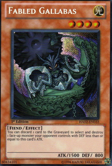 Fabled Gallabas [HA02-EN033] Secret Rare | Pegasus Games WI