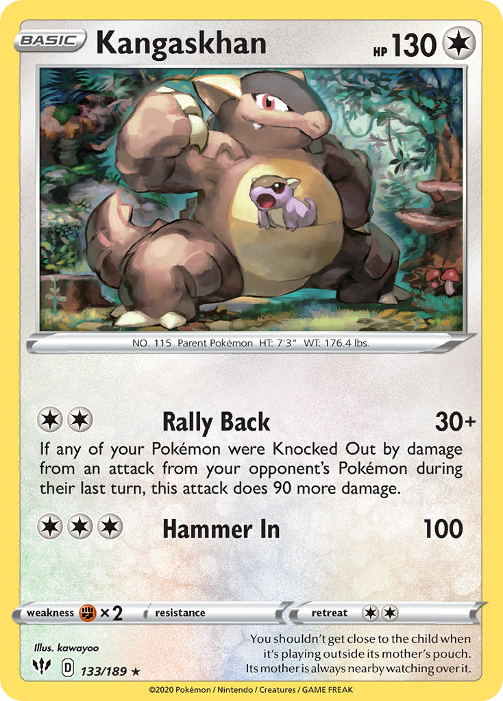 Kangaskhan (133/189) (Theme Deck Exclusive) [Sword & Shield: Darkness Ablaze] | Pegasus Games WI