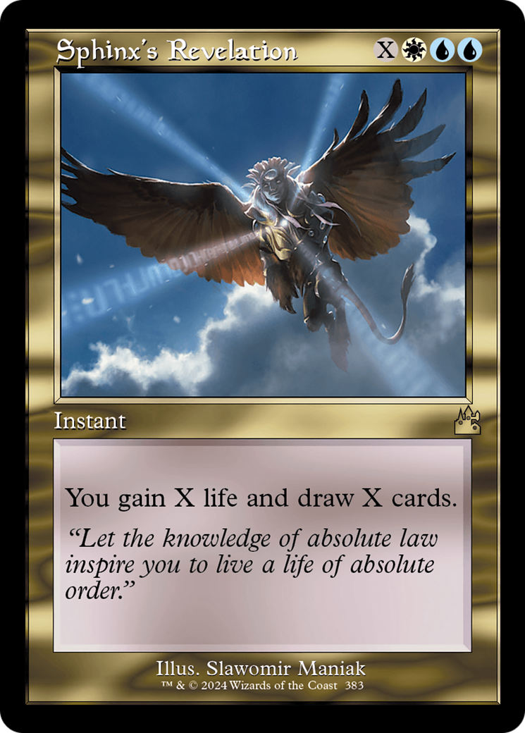 Sphinx's Revelation (Retro Frame) [Ravnica Remastered] | Pegasus Games WI