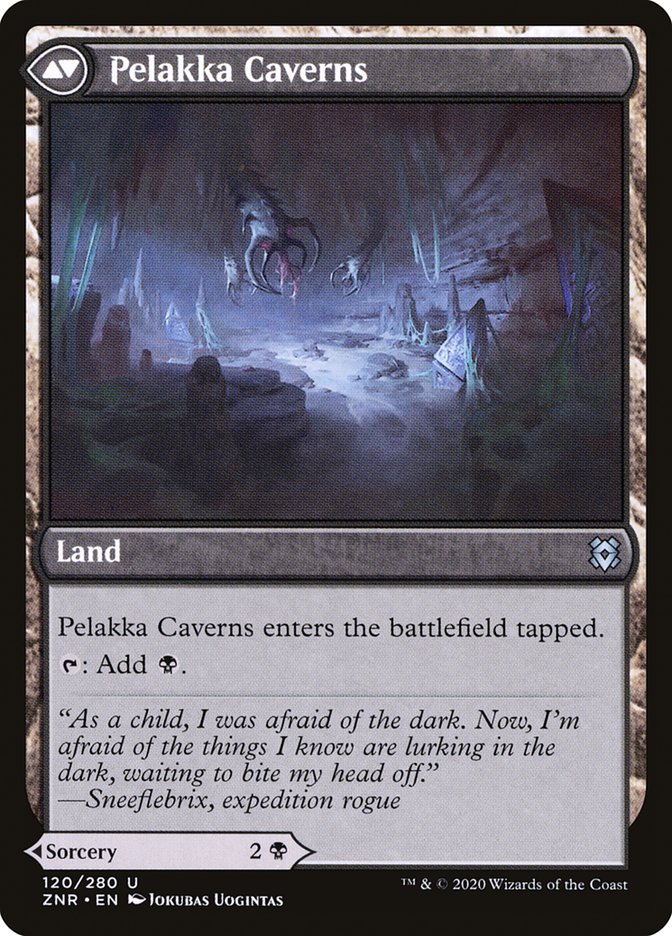 Pelakka Predation // Pelakka Caverns [Zendikar Rising] | Pegasus Games WI