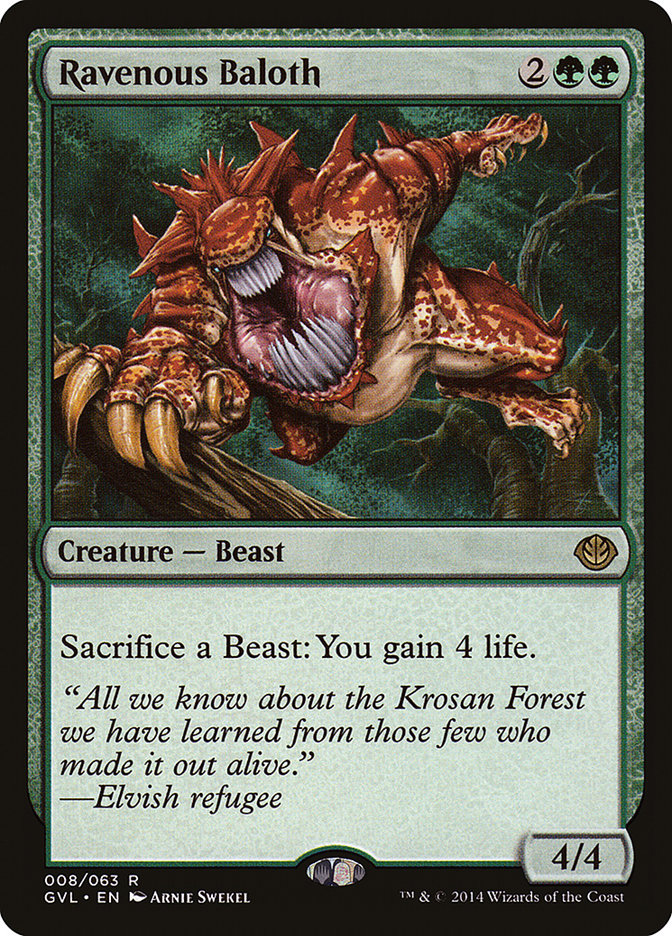 Ravenous Baloth (Garruk vs. Liliana) [Duel Decks Anthology] | Pegasus Games WI