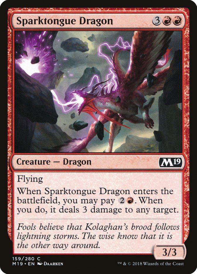 Sparktongue Dragon [Core Set 2019] | Pegasus Games WI