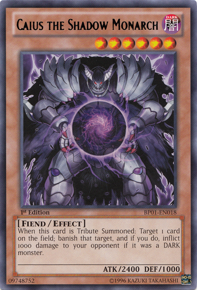 Caius the Shadow Monarch [BP01-EN018] Rare | Pegasus Games WI