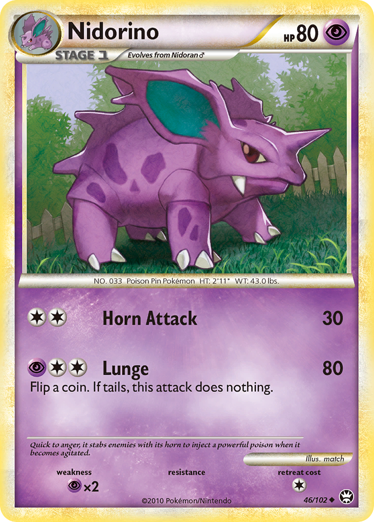 Nidorino (46/102) [HeartGold & SoulSilver: Triumphant] | Pegasus Games WI