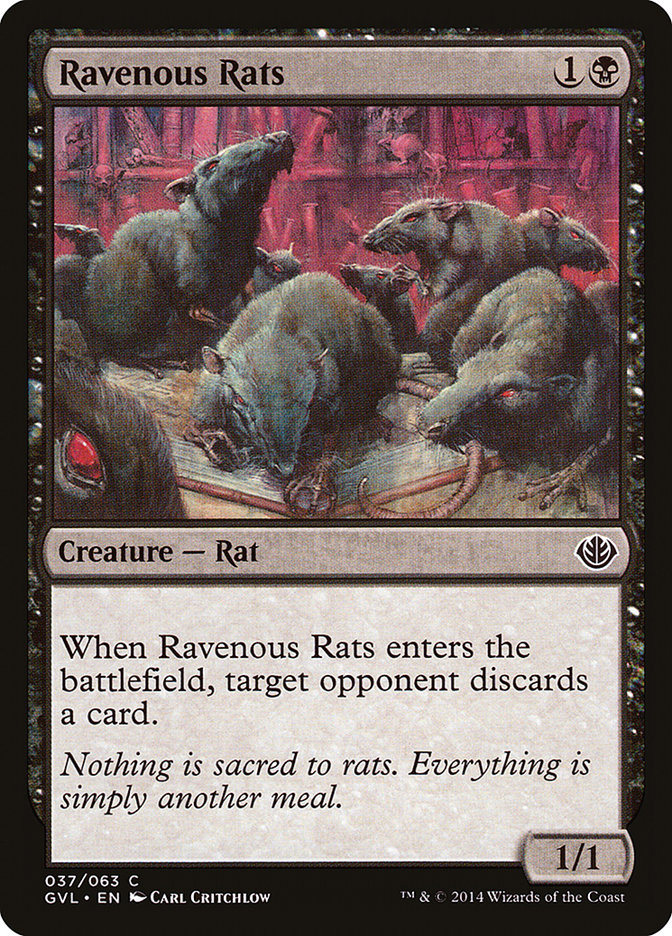 Ravenous Rats (Garruk vs. Liliana) [Duel Decks Anthology] | Pegasus Games WI