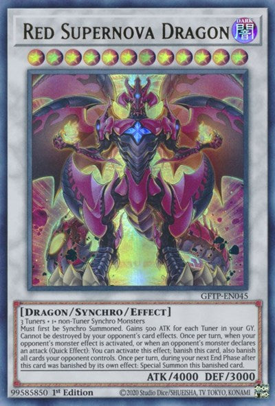 Red Supernova Dragon [GFTP-EN045] Ultra rare | Pegasus Games WI