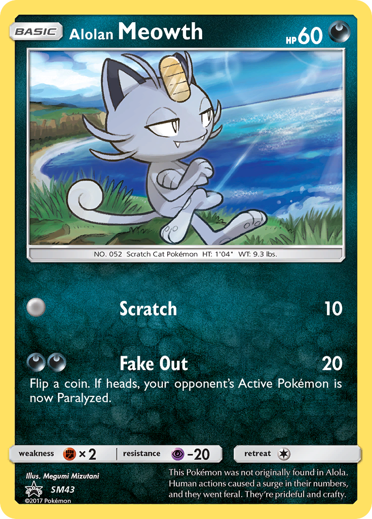 Alolan Meowth (SM43) [Sun & Moon: Black Star Promos] | Pegasus Games WI