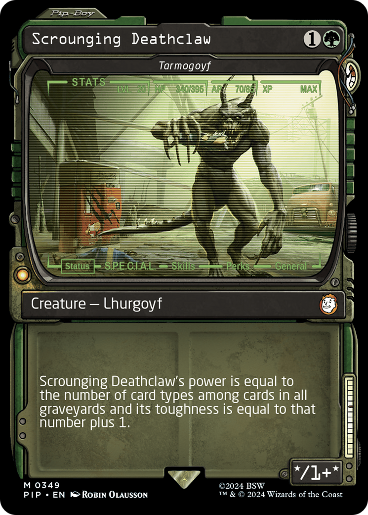 Scrounging Deathclaw - Tarmogoyf (Showcase) [Fallout] | Pegasus Games WI