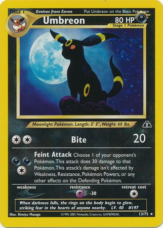 Umbreon (13/75) [Neo Discovery Unlimited] | Pegasus Games WI