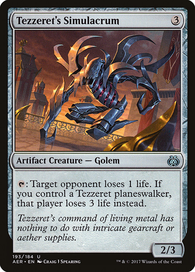 Tezzeret's Simulacrum [Aether Revolt] | Pegasus Games WI