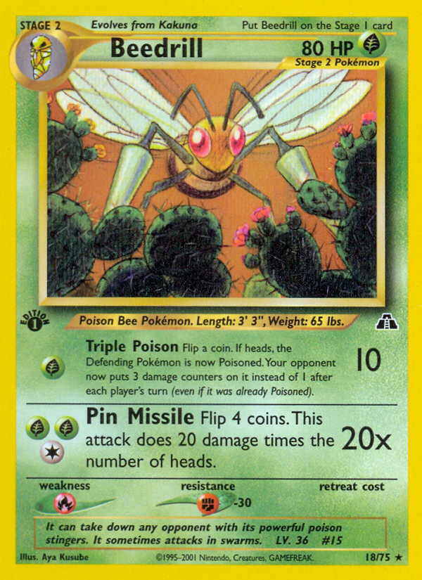 Beedrill (18/75) [Neo Discovery 1st Edition] | Pegasus Games WI