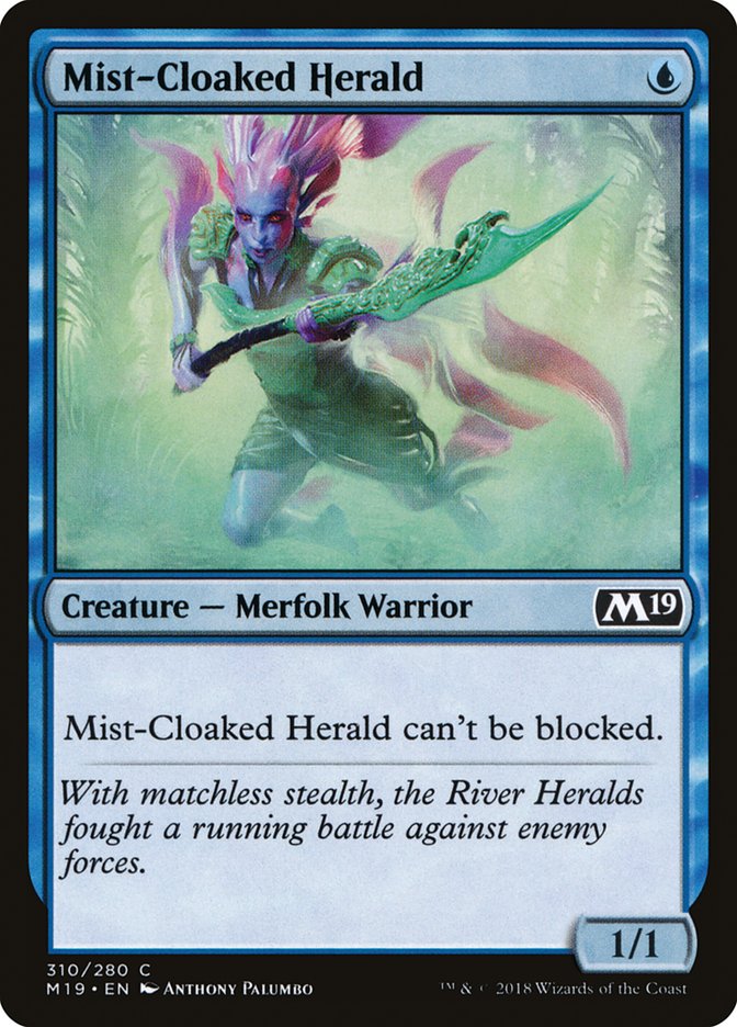 Mist-Cloaked Herald [Core Set 2019] | Pegasus Games WI