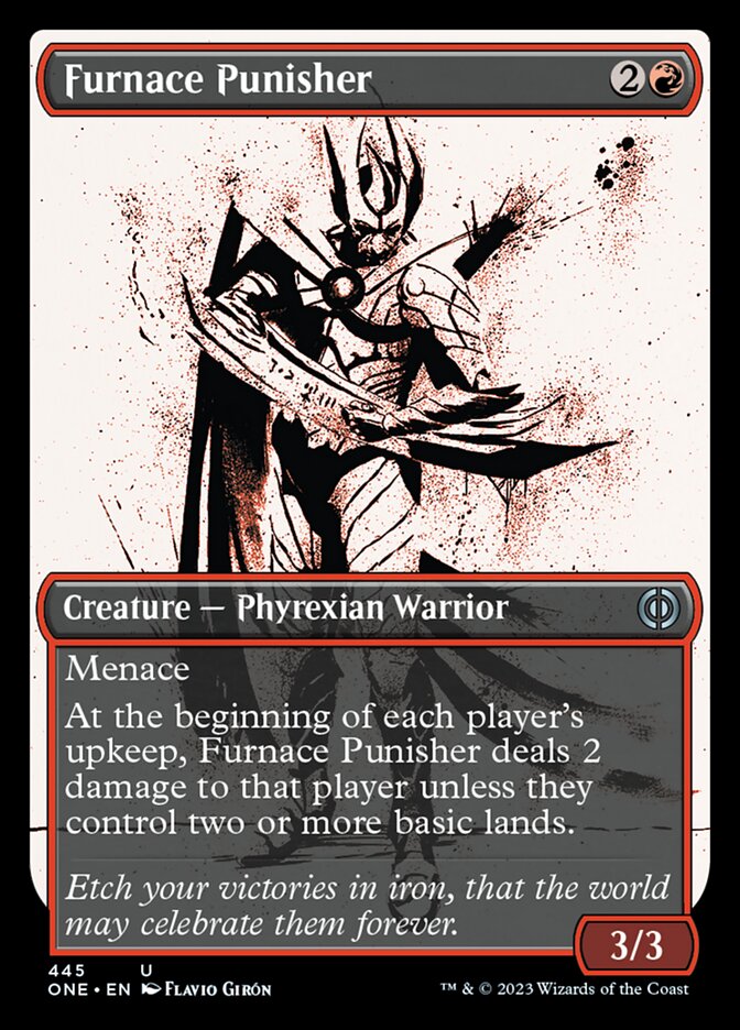 Furnace Punisher (Showcase Ichor Step-and-Compleat Foil) [Phyrexia: All Will Be One] | Pegasus Games WI