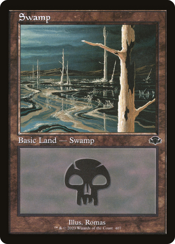 Swamp (407) (Retro) [Dominaria Remastered] | Pegasus Games WI