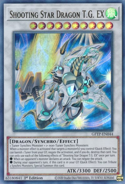 Shooting Star Dragon T.G. EX [GFTP-EN044] Ultra rare | Pegasus Games WI