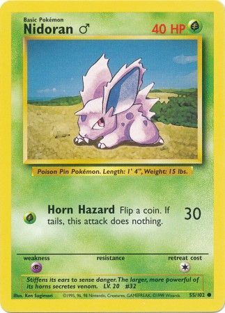 Nidoran (55/102) (Male) [Base Set Unlimited] | Pegasus Games WI