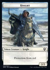 Zombie Knight // Knight Double-Sided Token [Dominaria United Commander Tokens] | Pegasus Games WI