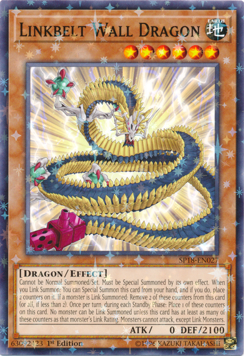 Linkbelt Wall Dragon (Starfoil) [SP18-EN027] Starfoil Rare | Pegasus Games WI