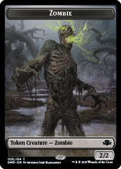 Zombie // Elemental Double-Sided Token [Dominaria Remastered Tokens] | Pegasus Games WI