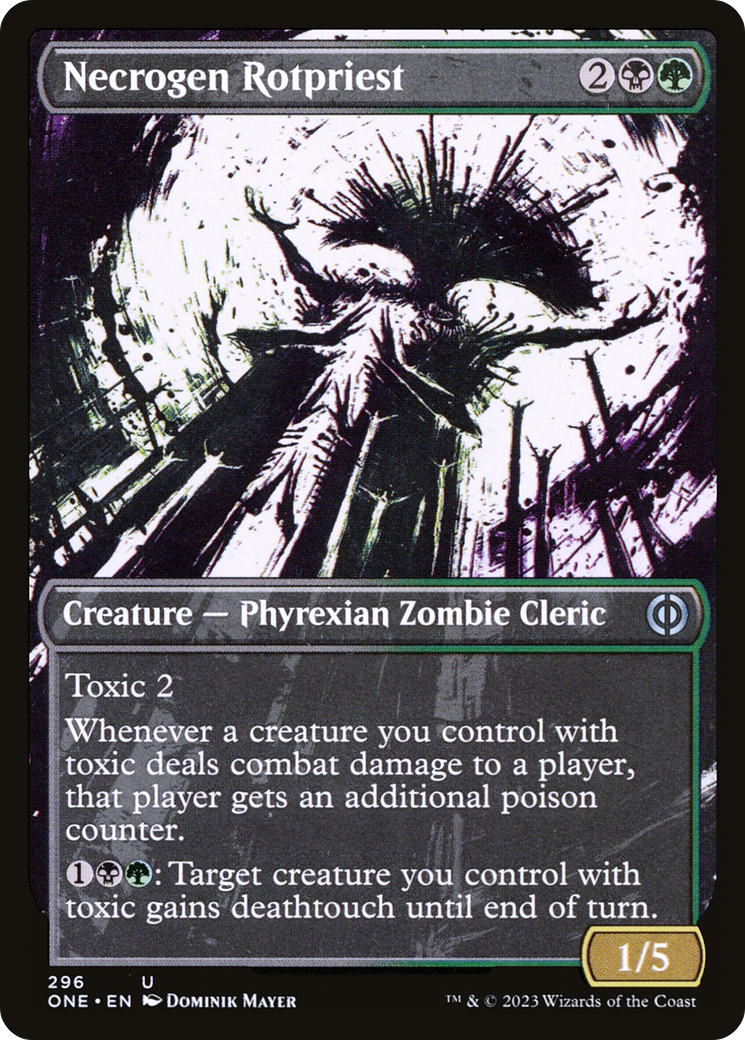 Necrogen Rotpriest (Borderless Ichor) [Phyrexia: All Will Be One] | Pegasus Games WI