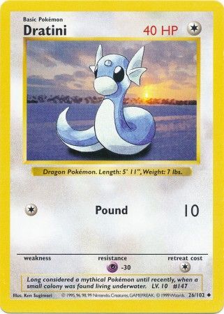 Dratini (26/102) [Base Set Shadowless Unlimited] | Pegasus Games WI