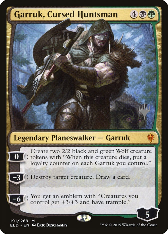 Garruk, Cursed Huntsman (Promo Pack) [Throne of Eldraine Promos] | Pegasus Games WI