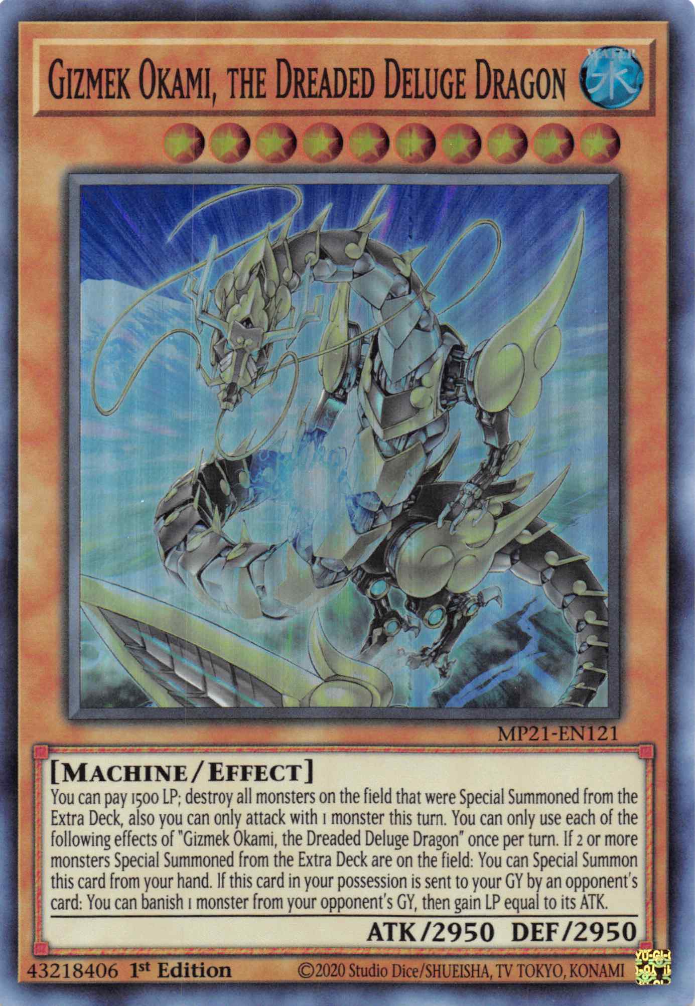 Gizmek Okami, the Dreaded Deluge Dragon [MP21-EN121] Super Rare | Pegasus Games WI