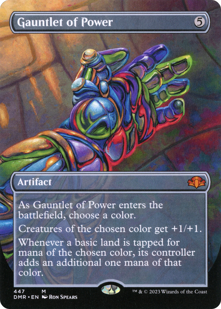 Gauntlet of Power (Borderless Alternate Art) [Dominaria Remastered] | Pegasus Games WI