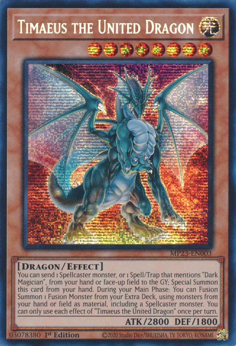 Timaeus the United Dragon [MP23-EN003] Prismatic Secret Rare | Pegasus Games WI