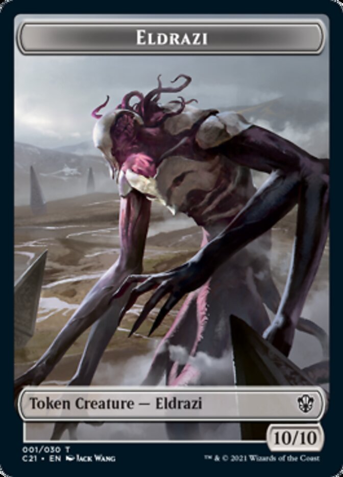 Eldrazi // Champion of Wits Double-Sided Token [Commander 2021 Tokens] | Pegasus Games WI