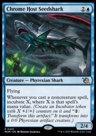 Chrome Host Seedshark (Promo Pack) [March of the Machine Promos] | Pegasus Games WI