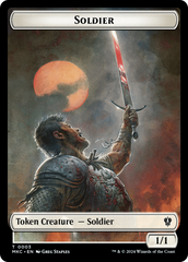 Construct // Soldier Double-Sided Token [Murders at Karlov Manor Commander Tokens] | Pegasus Games WI