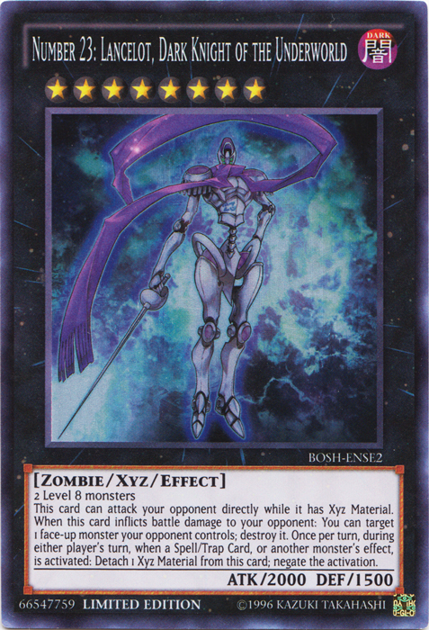 Number 23: Lancelot, Dark Knight of the Underworld [BOSH-ENSE2] Super Rare | Pegasus Games WI