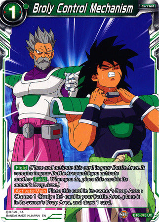 Broly Control Mechanism [BT6-076] | Pegasus Games WI