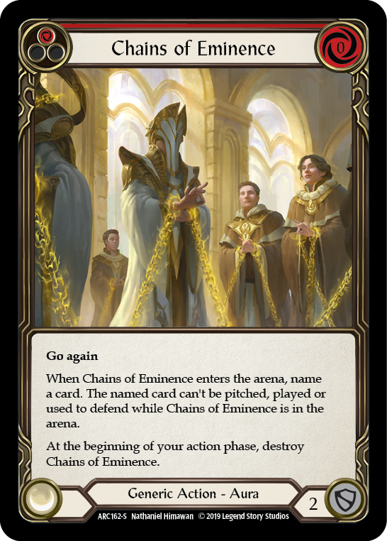 Chains of Eminence [ARC162-S] 1st Edition Rainbow Foil | Pegasus Games WI