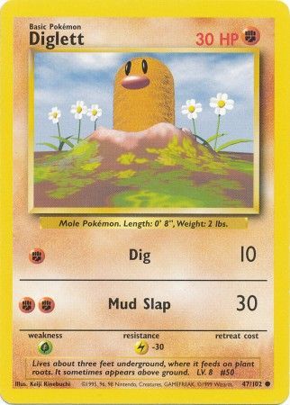 Diglett (47/102) [Base Set Unlimited] | Pegasus Games WI