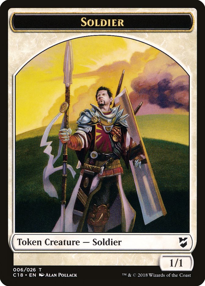 Cat // Soldier Double-Sided Token [Commander 2018 Tokens] | Pegasus Games WI