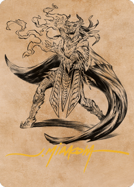 Livaan, Cultist of Tiamat Art Card (Gold-Stamped Signature) [Commander Legends: Battle for Baldur's Gate Art Series] | Pegasus Games WI