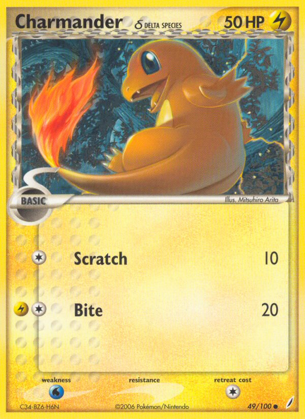 Charmander (49/100) (Delta Species) [EX: Crystal Guardians] | Pegasus Games WI