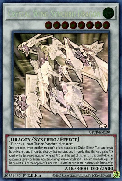 Crystal Wing Synchro Dragon [GFTP-EN130] Ghost Rare | Pegasus Games WI