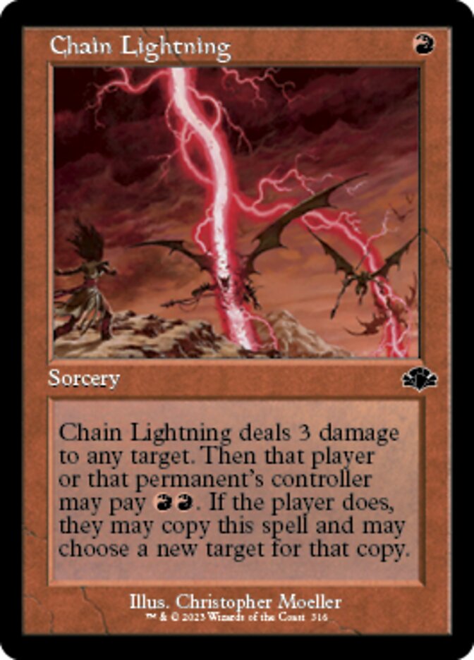 Chain Lightning (Retro) [Dominaria Remastered] | Pegasus Games WI