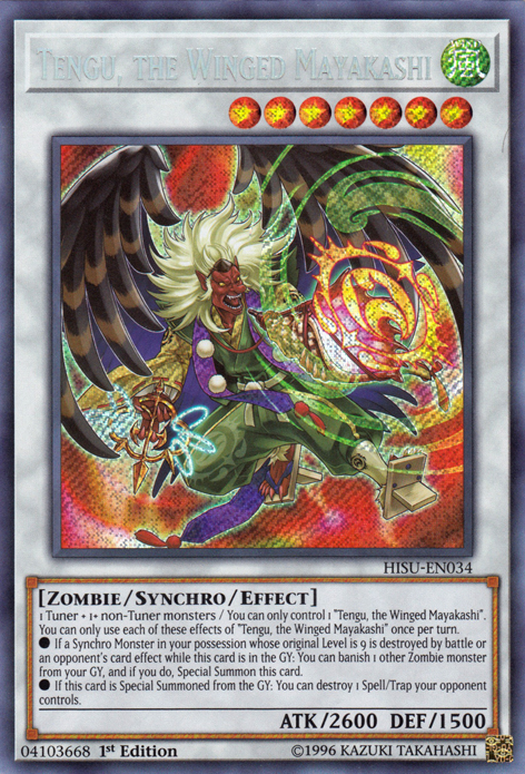 Tengu, the Winged Mayakashi [HISU-EN034] Secret Rare | Pegasus Games WI