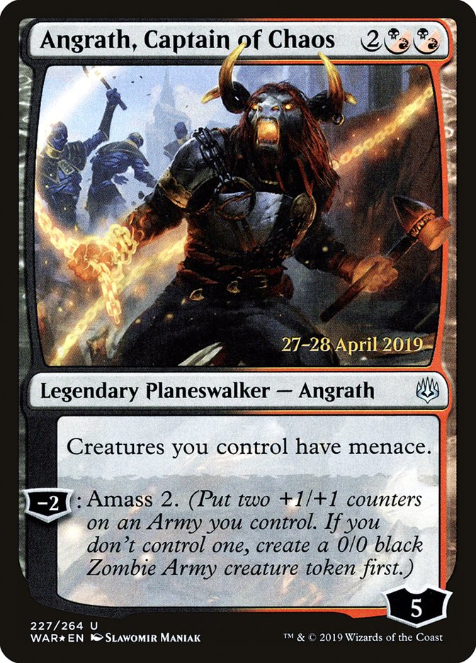 Angrath, Captain of Chaos [War of the Spark Prerelease Promos] | Pegasus Games WI