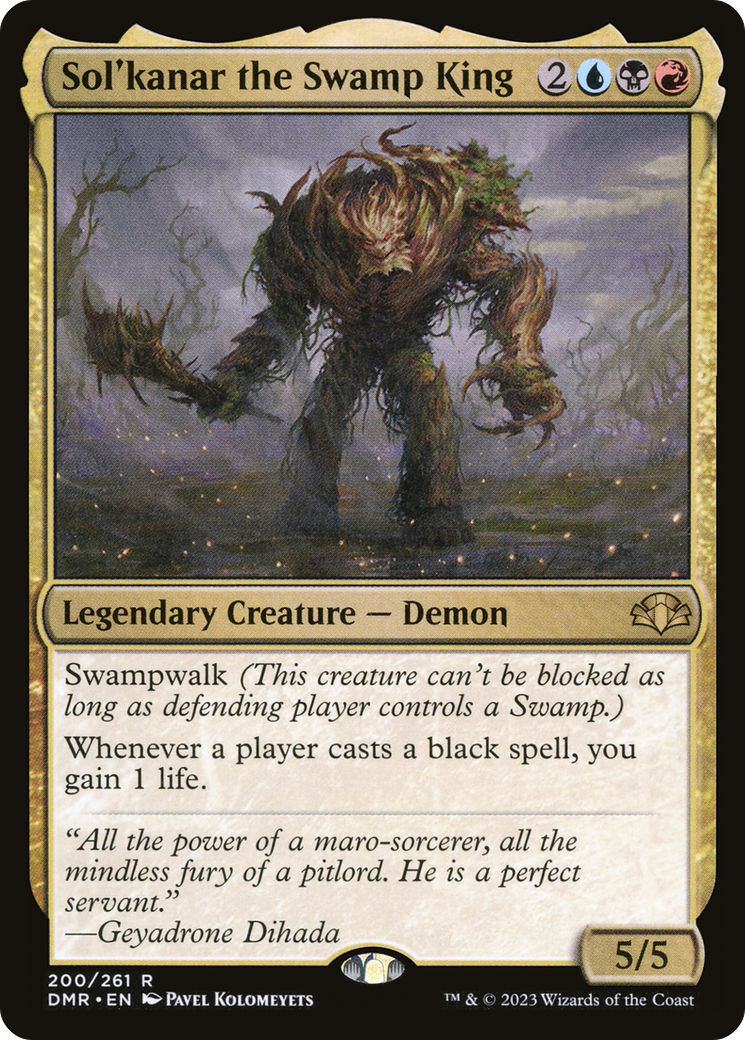 Sol'kanar the Swamp King [Dominaria Remastered] | Pegasus Games WI