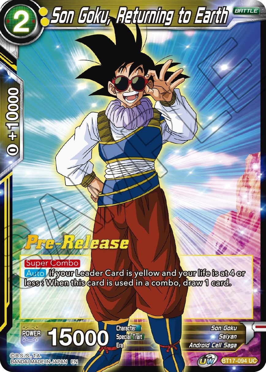 Son Goku, Returning to Earth (BT17-094) [Ultimate Squad Prerelease Promos] | Pegasus Games WI