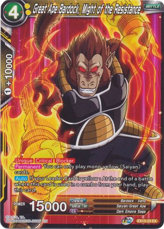 Great Ape Bardock, Might of the Resistance [EX13-23] | Pegasus Games WI