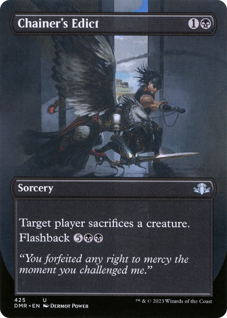 Chainer's Edict (Borderless Alternate Art) [Dominaria Remastered] | Pegasus Games WI