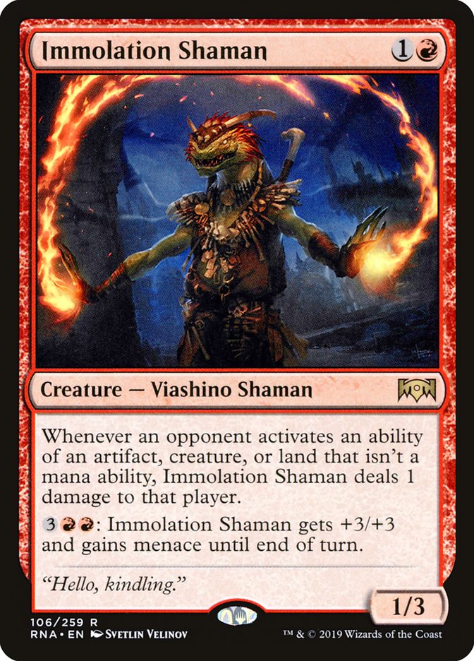 Immolation Shaman [Ravnica Allegiance] | Pegasus Games WI