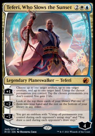 Teferi, Who Slows the Sunset (Promo Pack) [Innistrad: Midnight Hunt Promos] | Pegasus Games WI